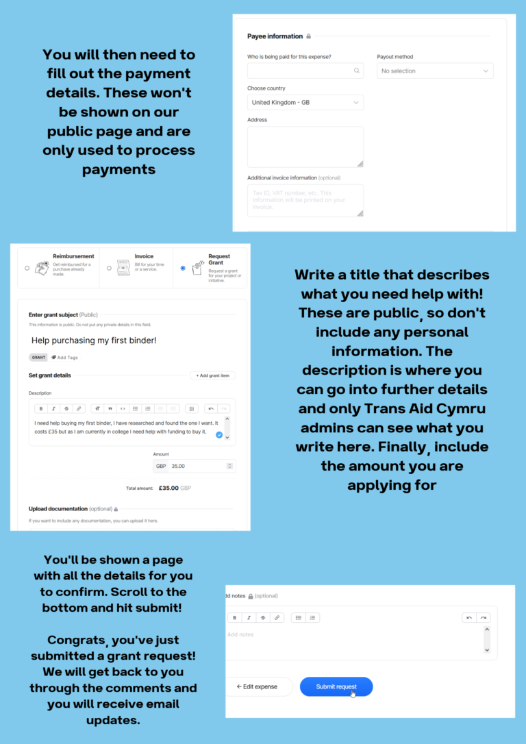 How to apply for grants Trans Aid Cymru